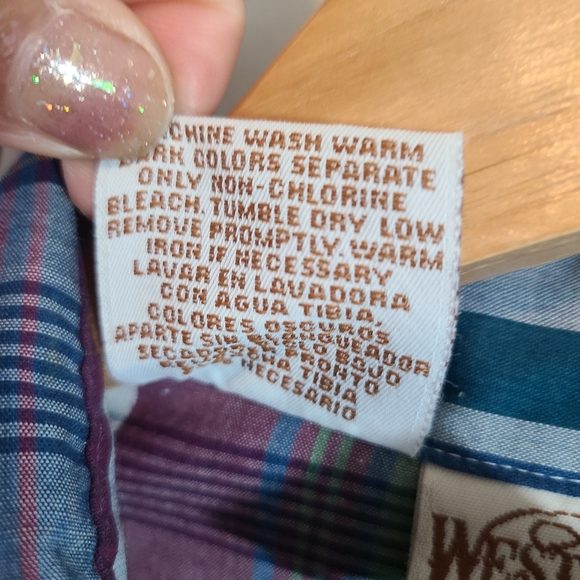 Vintage Western Frontier Plaid Pearl Snap Shirt - Picture 8 of 8